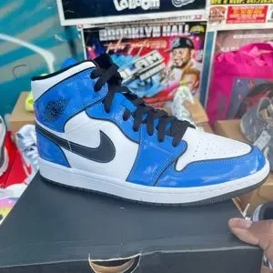 Brand New jordan1 high patent leather royal blue & white… Jordan Air Jordan 1 High OG  main image 3